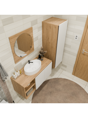 Sepet Rengi - Kumtaşı Banyo Dolabı